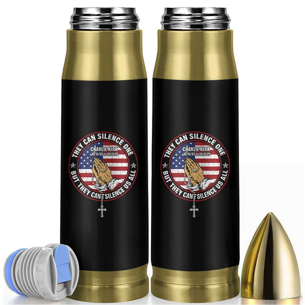 Charlie Kirk Memorial Bullet Tumbler Retro American Flag - Wonder Print Shop