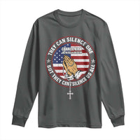 Charlie Kirk Memorial Long Sleeve Shirt Retro American Flag - Wonder Print Shop