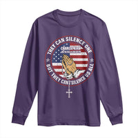 Charlie Kirk Memorial Long Sleeve Shirt Retro American Flag - Wonder Print Shop