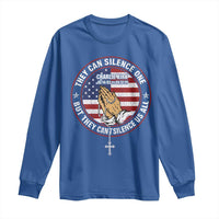 Charlie Kirk Memorial Long Sleeve Shirt Retro American Flag - Wonder Print Shop