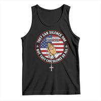 Charlie Kirk Memorial Tank Top Retro American Flag - Wonder Print Shop