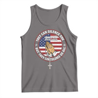 Charlie Kirk Memorial Tank Top Retro American Flag - Wonder Print Shop