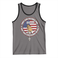 Charlie Kirk Memorial Tank Top Retro American Flag - Wonder Print Shop