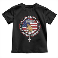 Charlie Kirk Memorial Toddler T Shirt Retro American Flag - Wonder Print Shop