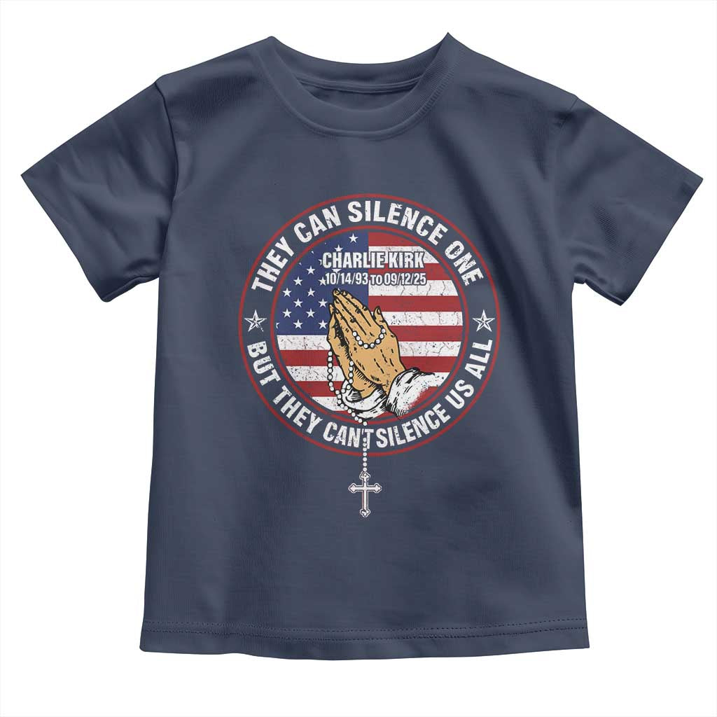 Charlie Kirk Memorial Toddler T Shirt Retro American Flag - Wonder Print Shop