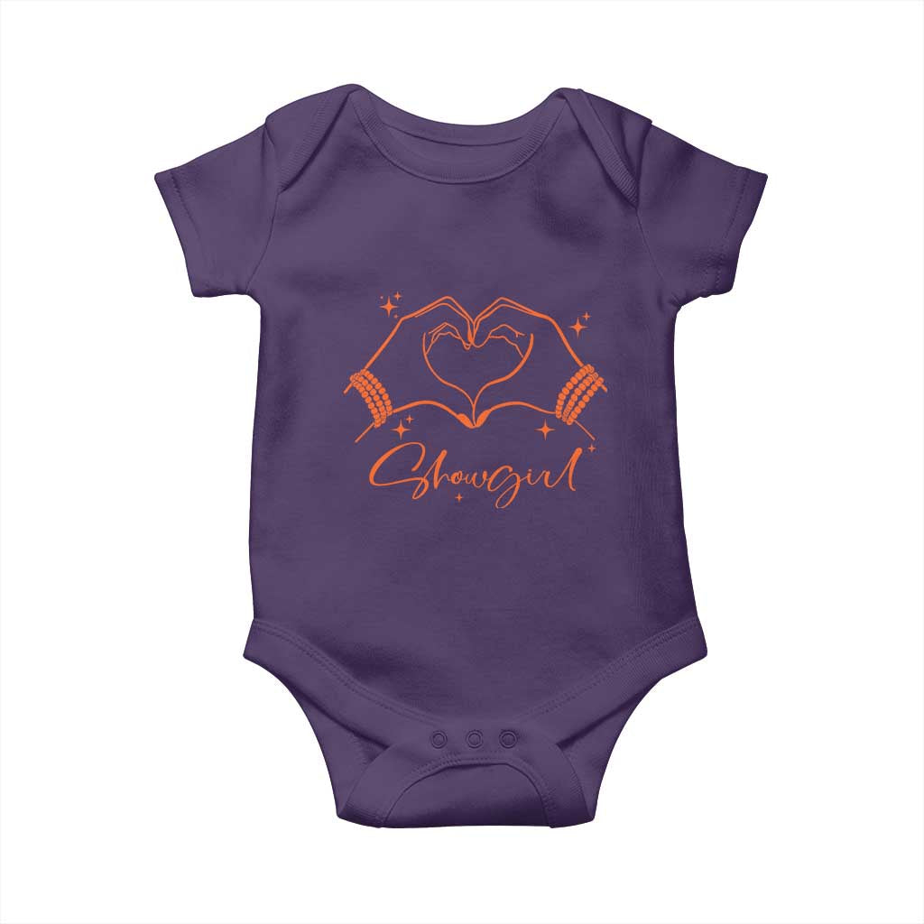 Heart Hands Showgirl Baby Onesie Girl Vintage 70's 80's Trendy Apparel - Wonder Print Shop