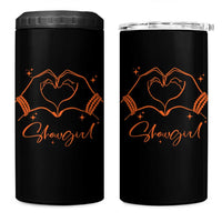 Heart Hands Showgirl 4 in 1 Can Cooler Tumbler Girl Vintage 70's 80's Trendy Apparel - Wonder Print Shop