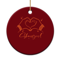 Heart Hands Showgirl Ceramic Ornament Girl Vintage 70's 80's Trendy Apparel - Wonder Print Shop