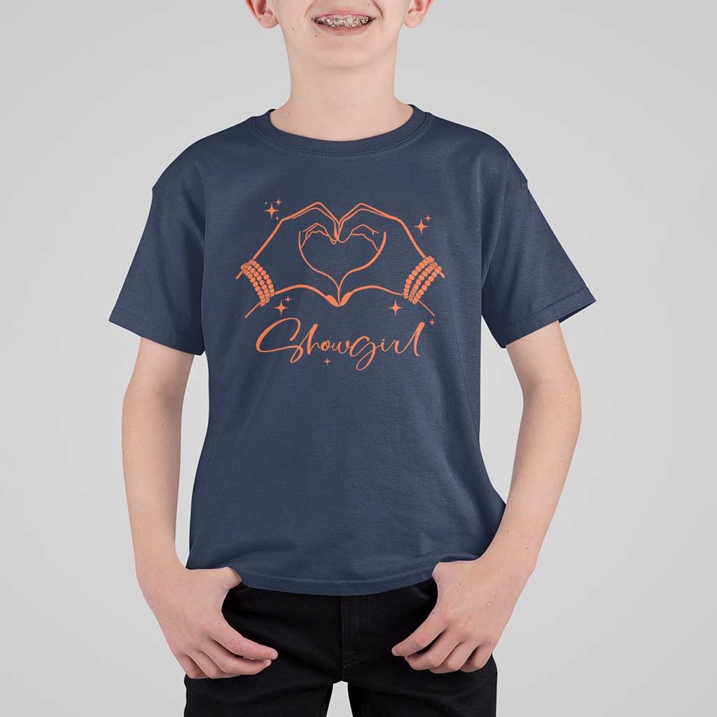 Heart Hands Showgirl T Shirt For Kid Girl Vintage 70's 80's Trendy Apparel - Wonder Print Shop