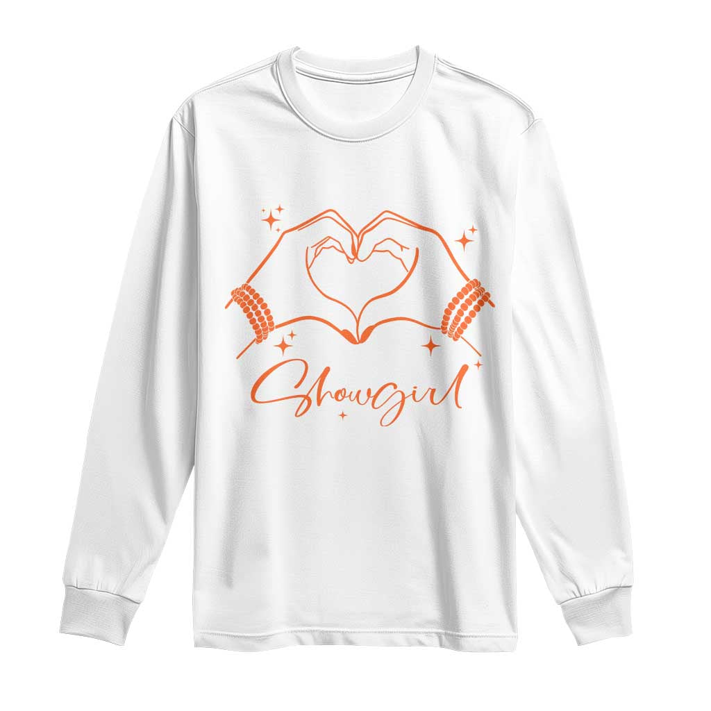 Heart Hands Showgirl Long Sleeve Shirt Girl Vintage 70's 80's Trendy Apparel - Wonder Print Shop
