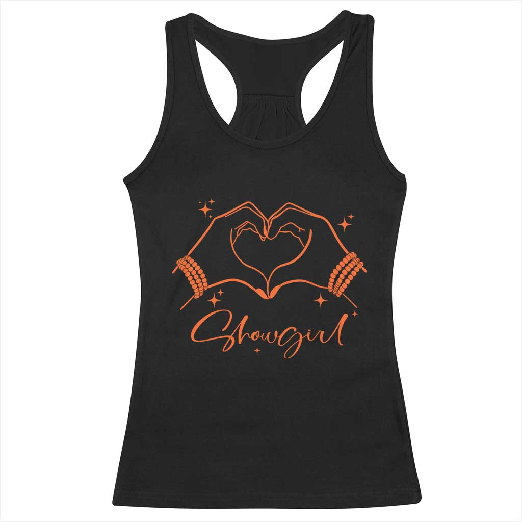Heart Hands Showgirl Racerback Tank Top Girl Vintage 70's 80's Trendy Apparel - Wonder Print Shop