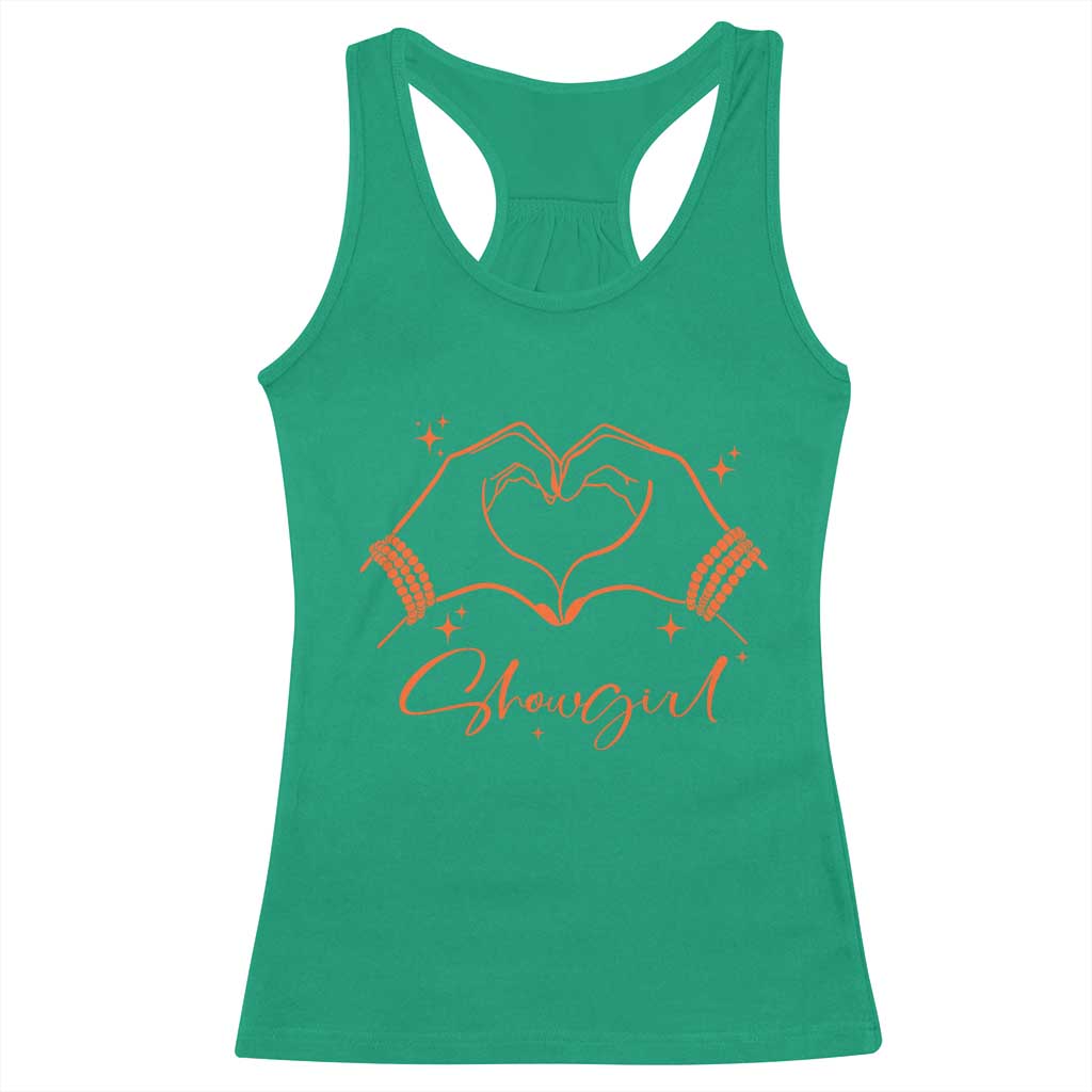 Heart Hands Showgirl Racerback Tank Top Girl Vintage 70's 80's Trendy Apparel - Wonder Print Shop