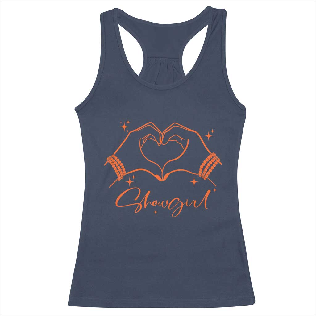 Heart Hands Showgirl Racerback Tank Top Girl Vintage 70's 80's Trendy Apparel - Wonder Print Shop