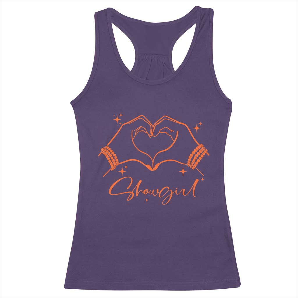 Heart Hands Showgirl Racerback Tank Top Girl Vintage 70's 80's Trendy Apparel - Wonder Print Shop