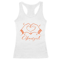 Heart Hands Showgirl Racerback Tank Top Girl Vintage 70's 80's Trendy Apparel - Wonder Print Shop