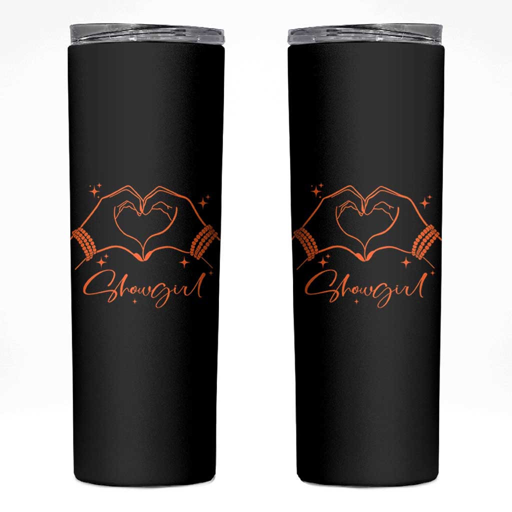 Heart Hands Showgirl Skinny Tumbler Girl Vintage 70's 80's Trendy Apparel - Wonder Print Shop