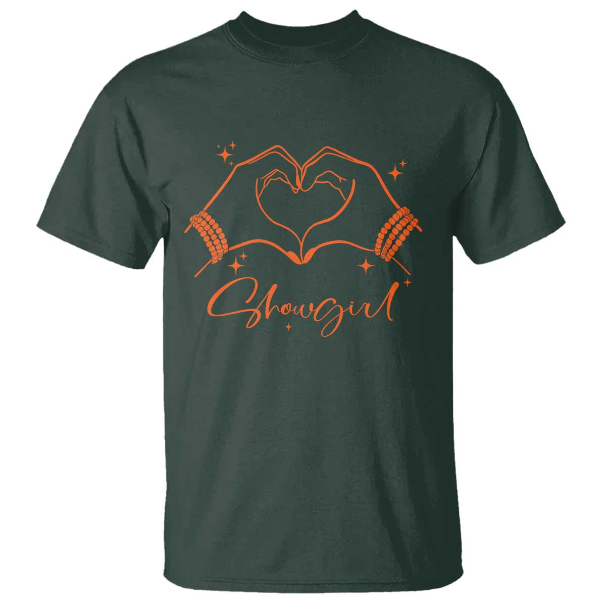 Heart Hands Showgirl T Shirt Girl Vintage 70's 80's Trendy Apparel - Wonder Print Shop