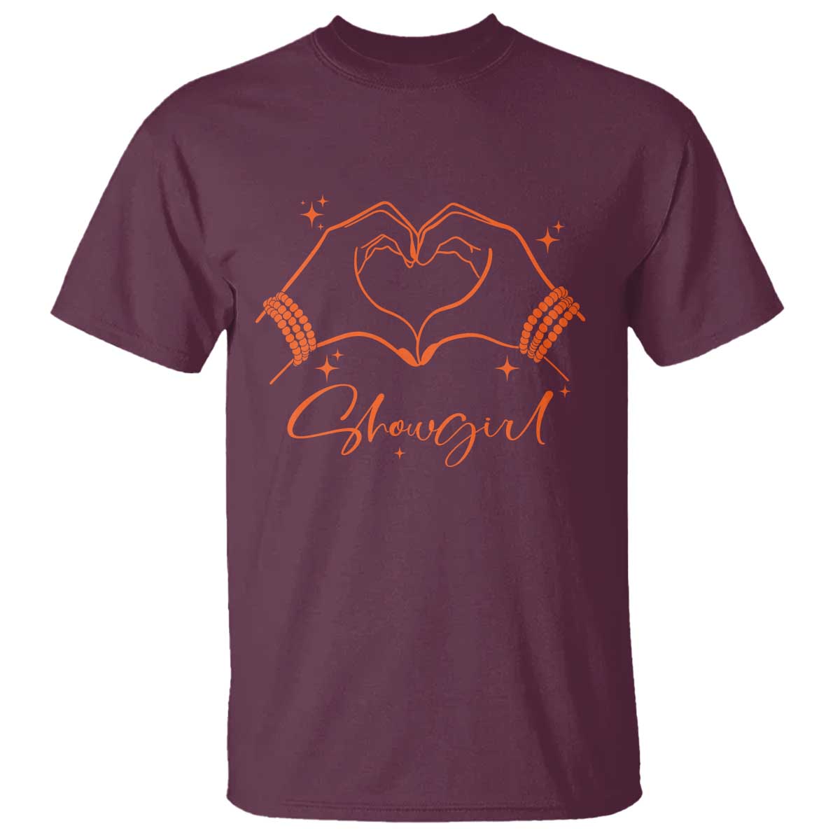Heart Hands Showgirl T Shirt Girl Vintage 70's 80's Trendy Apparel - Wonder Print Shop