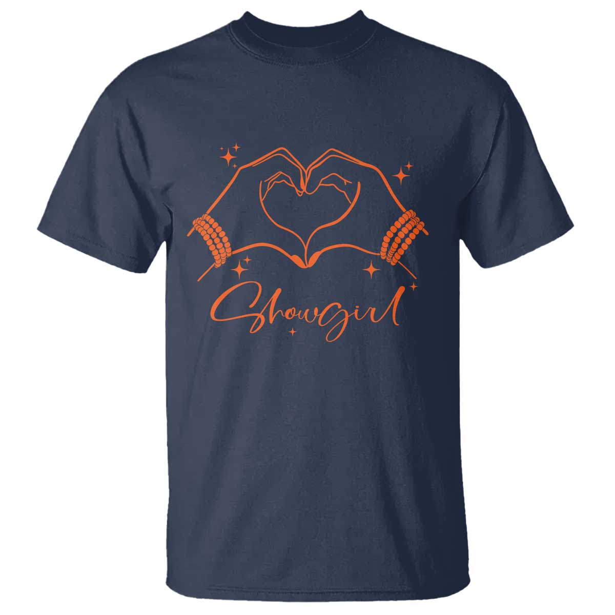 Heart Hands Showgirl T Shirt Girl Vintage 70's 80's Trendy Apparel - Wonder Print Shop