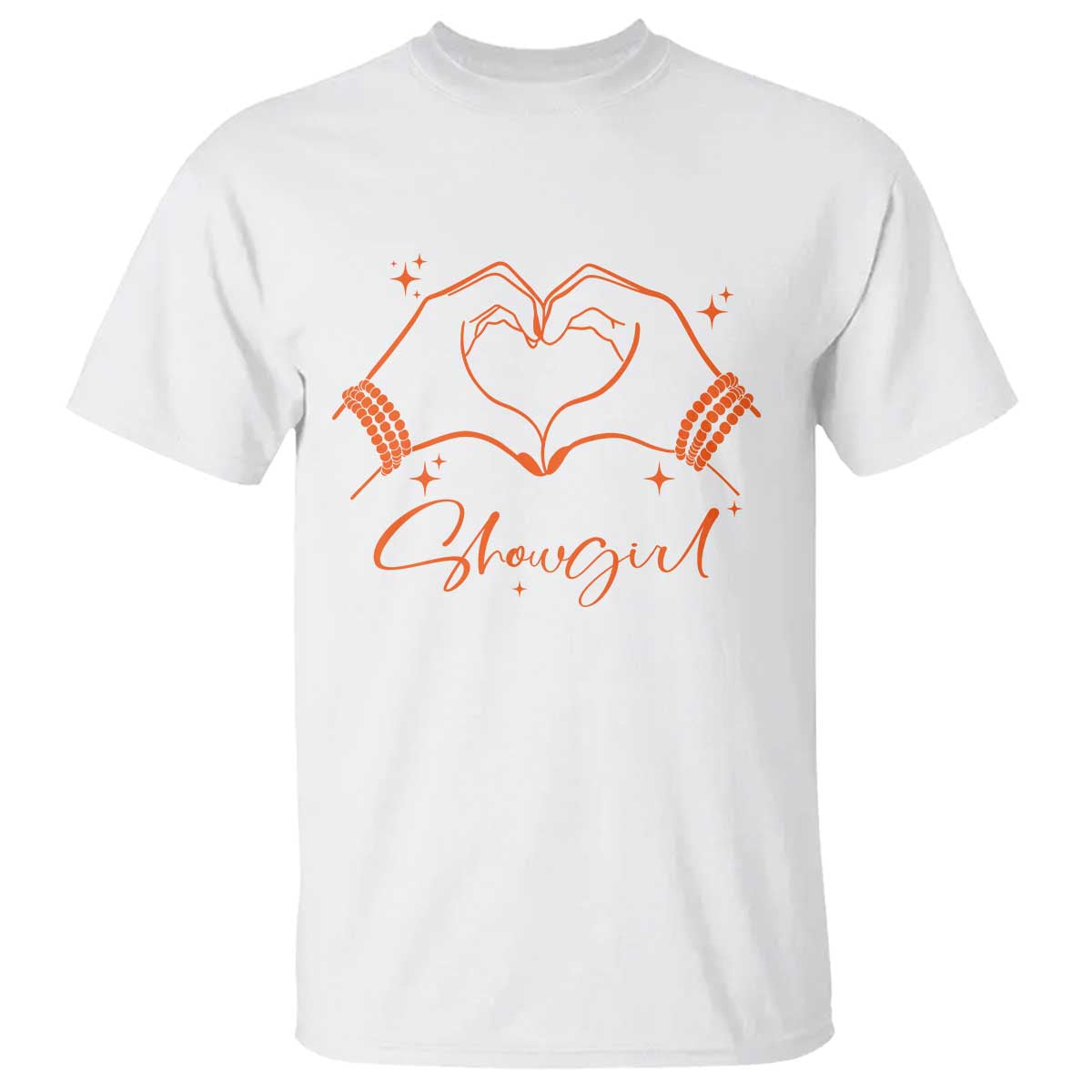 Heart Hands Showgirl T Shirt Girl Vintage 70's 80's Trendy Apparel - Wonder Print Shop