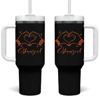 Heart Hands Showgirl Tumbler With Handle Girl Vintage 70's 80's Trendy Apparel - Wonder Print Shop