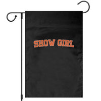 Showgirl Garden Flag Retro Vintage Varsity Sports Orange Text - Wonder Print Shop