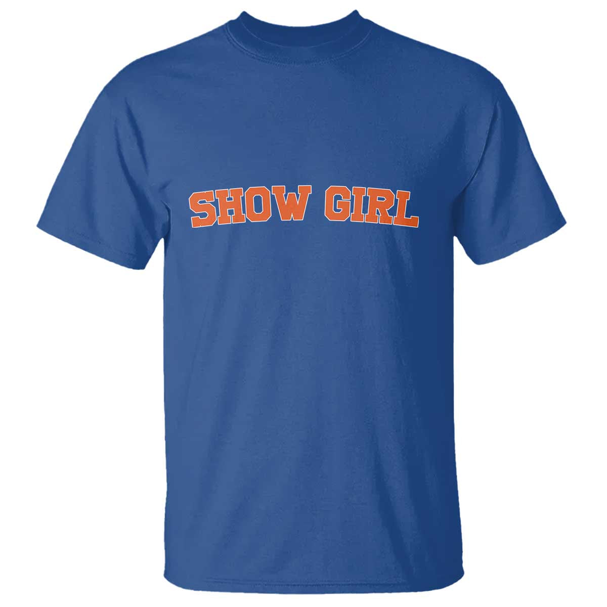 Showgirl T Shirt Retro Vintage Varsity Sports Orange Text - Wonder Print Shop