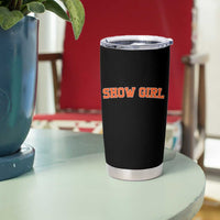 Showgirl Tumbler Cup Retro Vintage Varsity Sports Orange Text - Wonder Print Shop