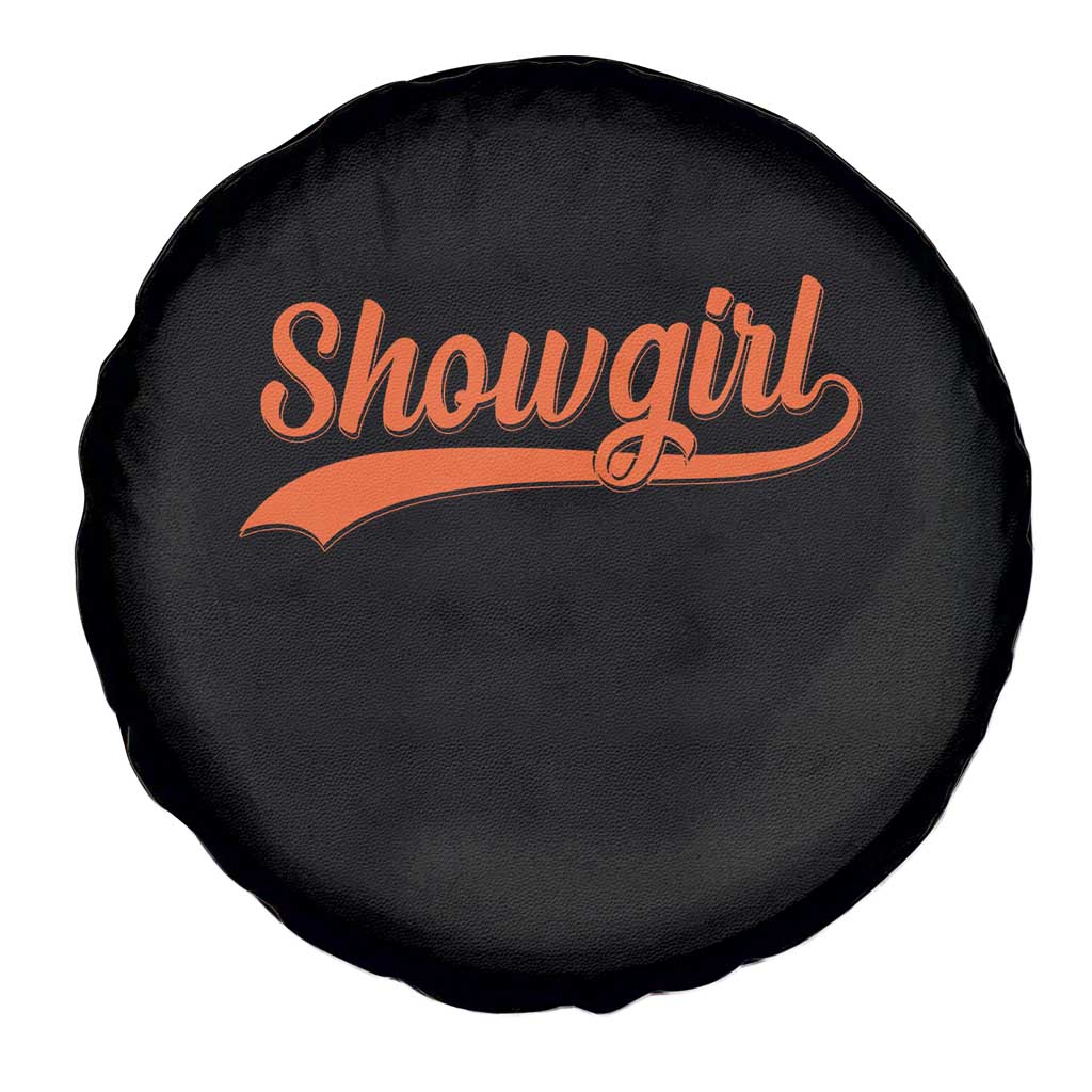 Showgirl Spare Tire Cover Varsity Script Vintage Sports Jersey Style - Wonder Print Shop
