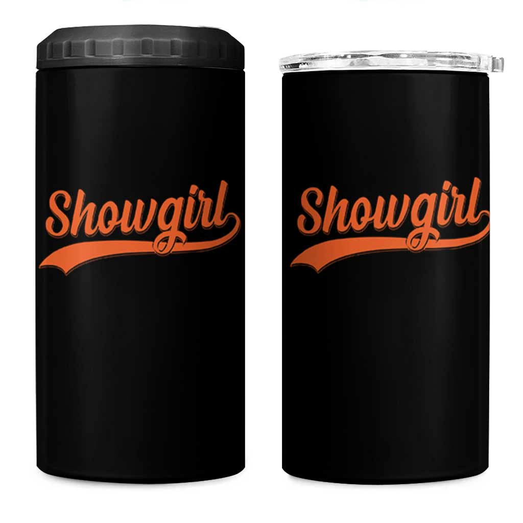 Showgirl 4 in 1 Can Cooler Tumbler Varsity Script Vintage Sports Jersey Style - Wonder Print Shop