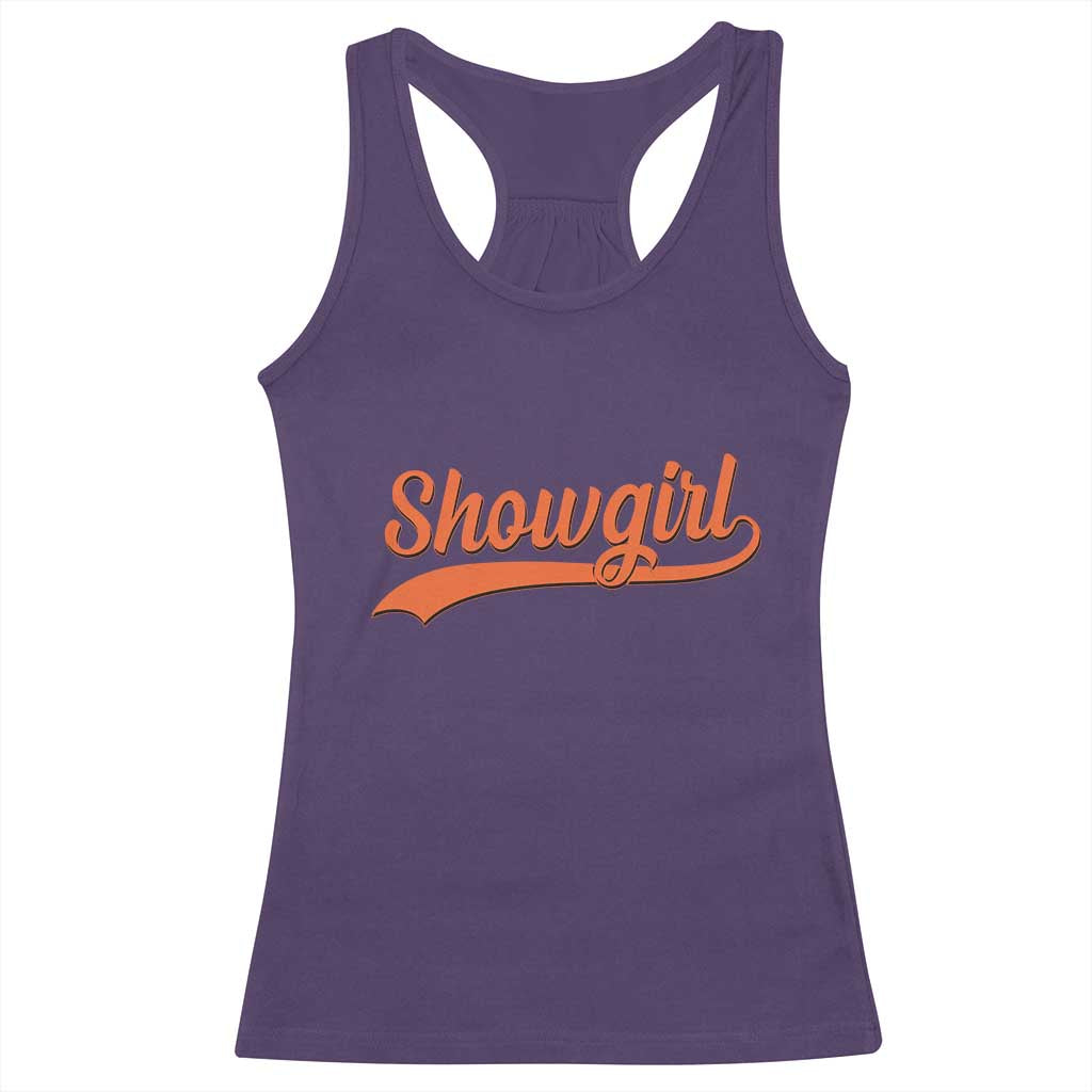 Showgirl Racerback Tank Top Varsity Script Vintage Sports Jersey Style - Wonder Print Shop