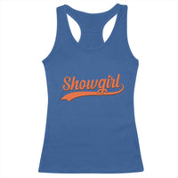 Showgirl Racerback Tank Top Varsity Script Vintage Sports Jersey Style - Wonder Print Shop