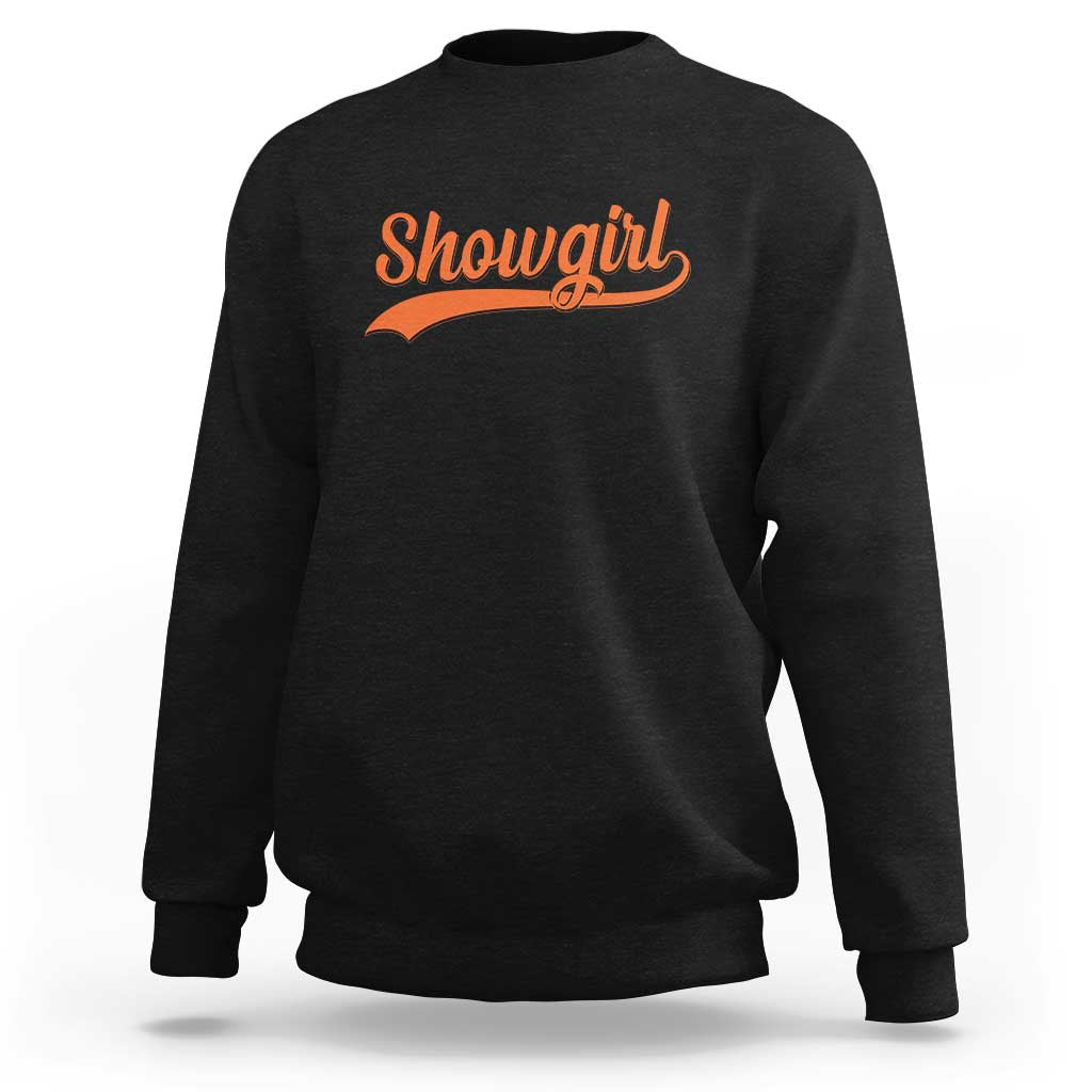 Showgirl Sweatshirt Varsity Script Vintage Sports Jersey Style - Wonder Print Shop