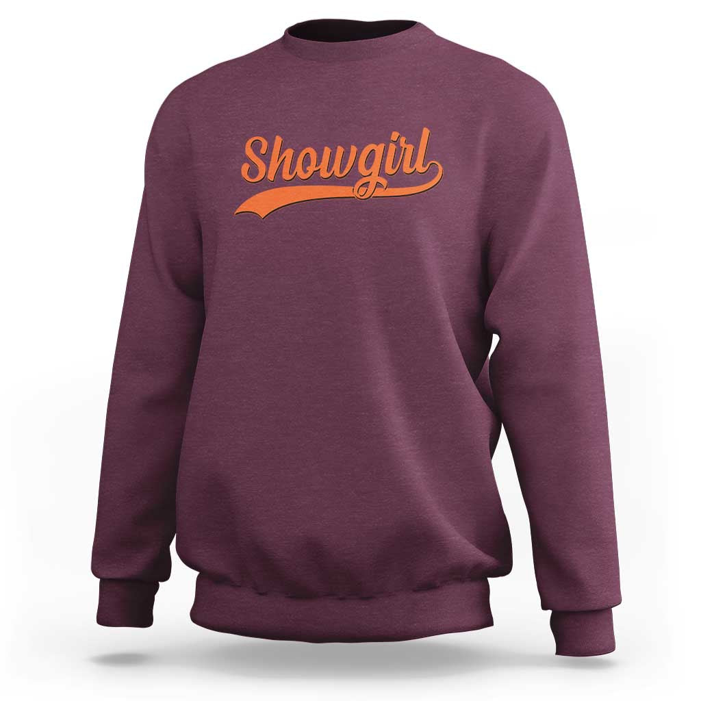 Showgirl Sweatshirt Varsity Script Vintage Sports Jersey Style - Wonder Print Shop