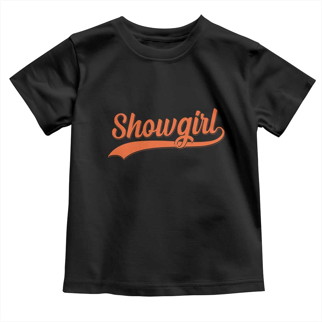 Showgirl Toddler T Shirt Varsity Script Vintage Sports Jersey Style - Wonder Print Shop