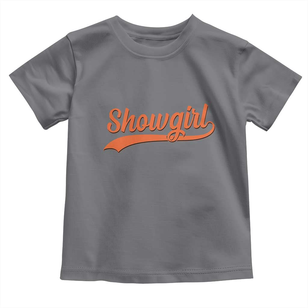 Showgirl Toddler T Shirt Varsity Script Vintage Sports Jersey Style - Wonder Print Shop