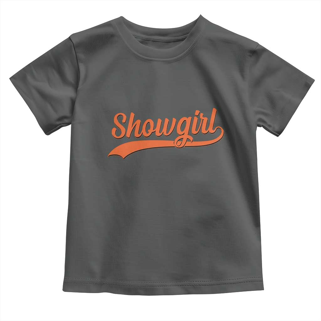 Showgirl Toddler T Shirt Varsity Script Vintage Sports Jersey Style - Wonder Print Shop