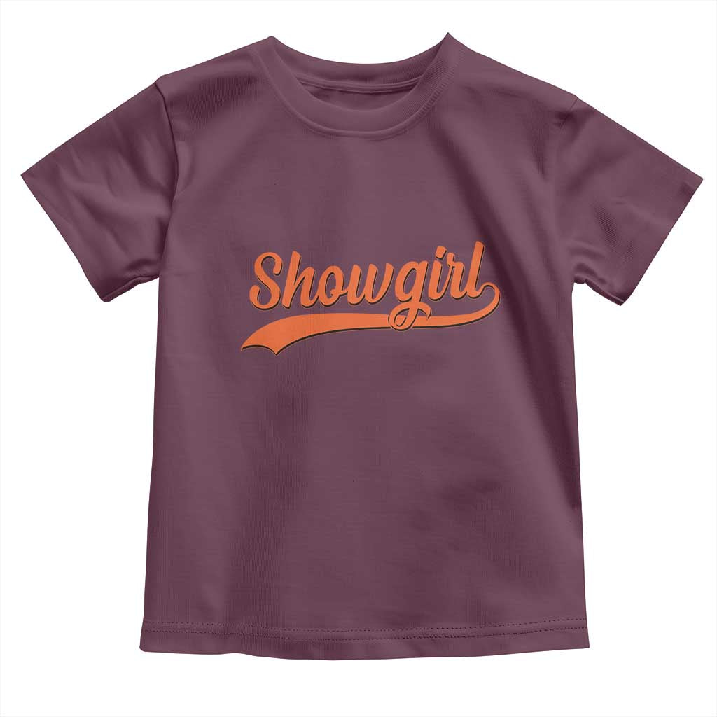 Showgirl Toddler T Shirt Varsity Script Vintage Sports Jersey Style - Wonder Print Shop