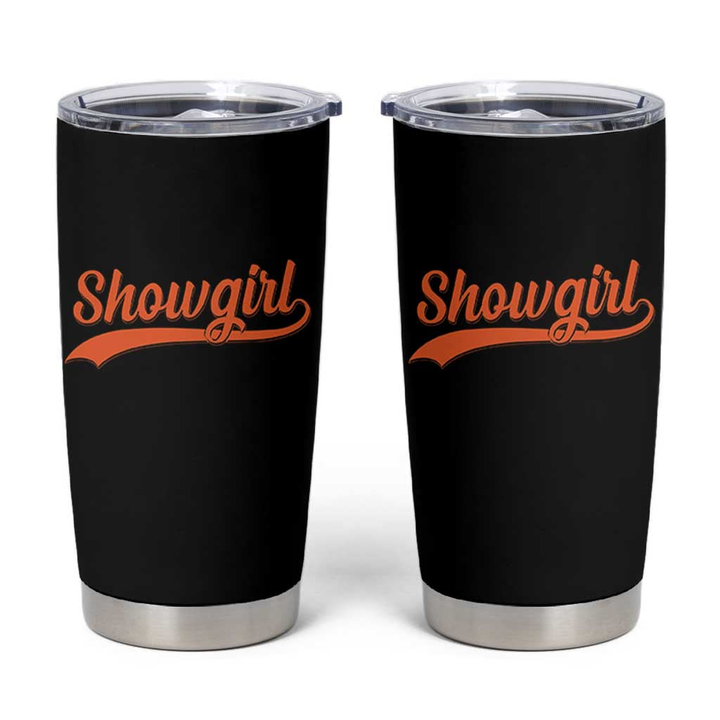 Showgirl Tumbler Cup Varsity Script Vintage Sports Jersey Style - Wonder Print Shop