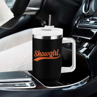 Showgirl Tumbler With Handle Varsity Script Vintage Sports Jersey Style - Wonder Print Shop