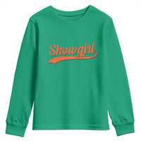 Showgirl Youth Sweatshirt Varsity Script Vintage Sports Jersey Style - Wonder Print Shop