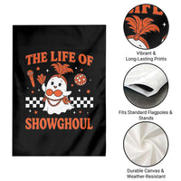Funny Halloween Costume Showgirl Garden Flag The Life of A Showghoul Cute Ghost - Wonder Print Shop