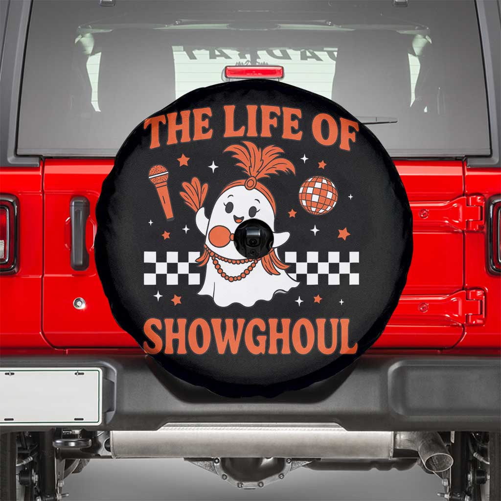 Funny Halloween Costume Showgirl Spare Tire Cover The Life of A Showghoul Cute Ghost - Wonder Print Shop