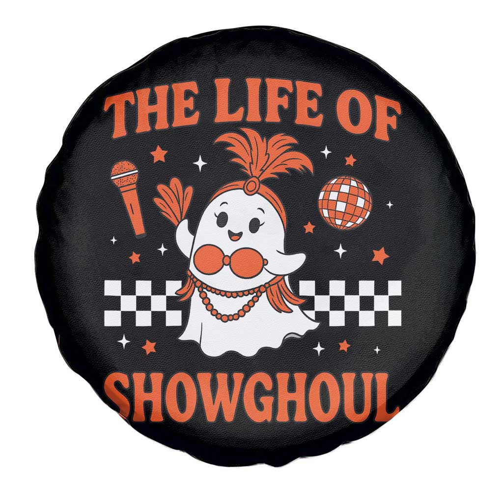 Funny Halloween Costume Showgirl Spare Tire Cover The Life of A Showghoul Cute Ghost - Wonder Print Shop