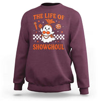 Funny Halloween Costume Showgirl Sweatshirt The Life of A Showghoul Cute Ghost - Wonder Print Shop