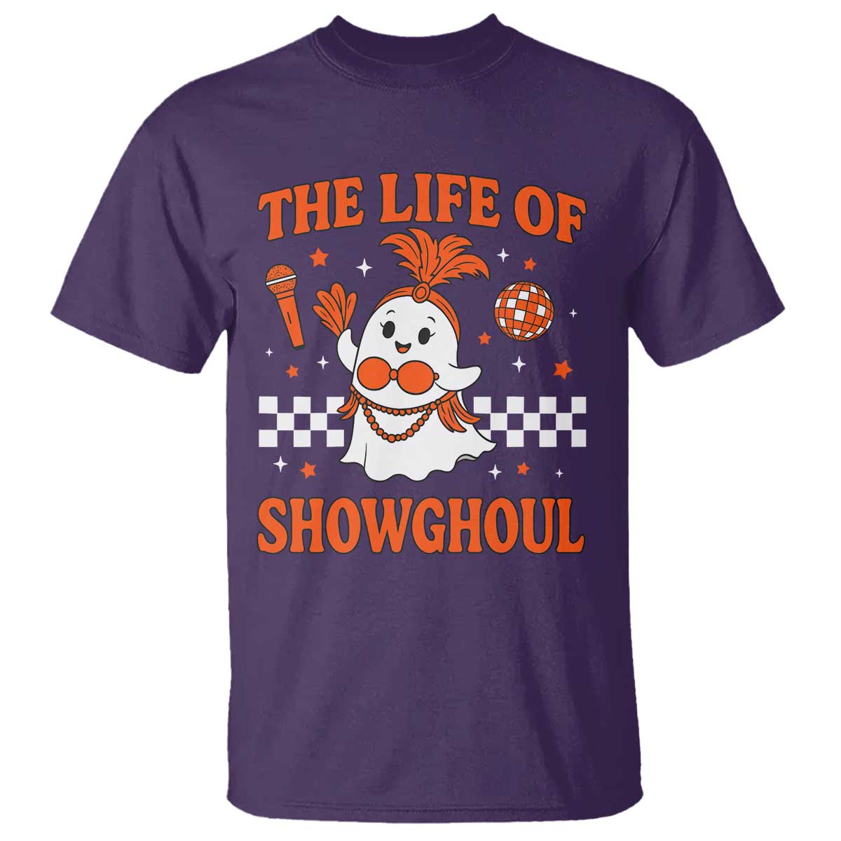 Funny Halloween Costume Showgirl T Shirt The Life of A Showghoul Cute Ghost - Wonder Print Shop