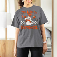 Funny Halloween Costume Showgirl T Shirt For Women The Life of A Showghoul Cute Ghost - Wonder Print Shop