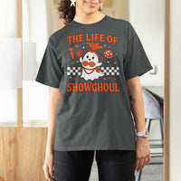 Funny Halloween Costume Showgirl T Shirt For Women The Life of A Showghoul Cute Ghost - Wonder Print Shop