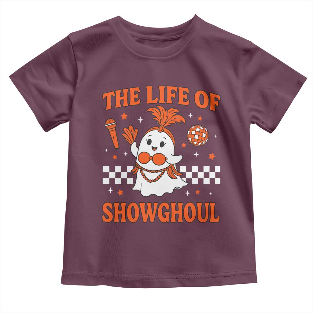 Funny Halloween Costume Showgirl Toddler T Shirt The Life of A Showghoul Cute Ghost - Wonder Print Shop
