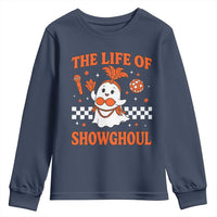 Funny Halloween Costume Showgirl Youth Sweatshirt The Life of A Showghoul Cute Ghost - Wonder Print Shop